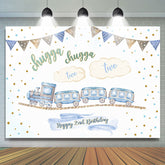 Zug Glücklich 2 Geburtstag Hintergrund für Foto-Shooting